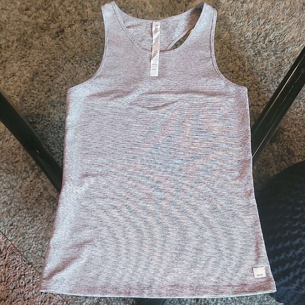 Vuori Gray Heather Tank Top Relaxed Fit